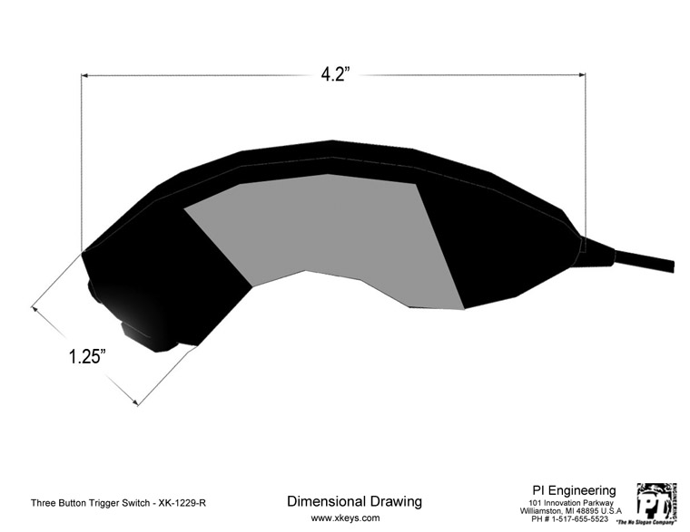 3 Trigger Switch Dimensioned Drawing